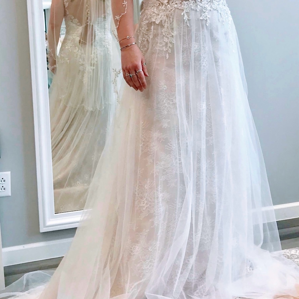 Sincerity By Justin Alexander Bridal White Lace Wedding Dress